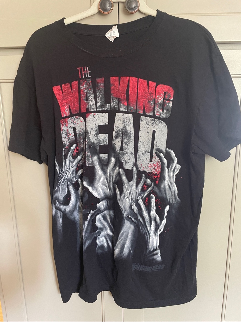 The Walking Dead Black Graphic Tee with Zombie Hand Design - Picture 1 of 7
